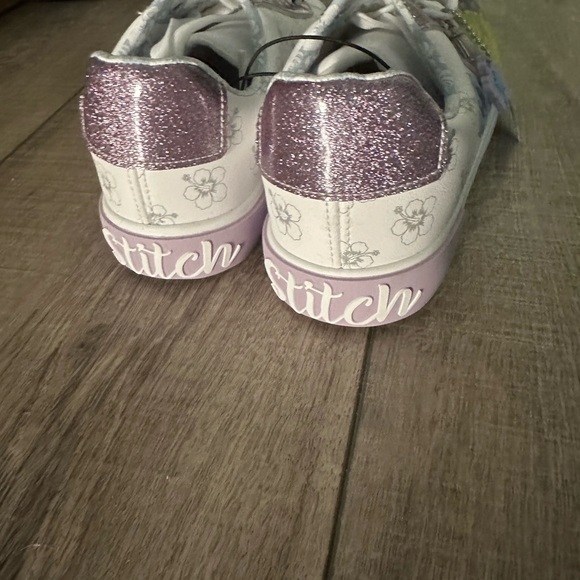 Disney White and Purple Stitch Sneakers - Picture 3 of 3